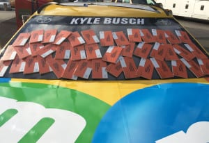 For three days, the NASCAR vehicle collected tickets in Columbus Circle.