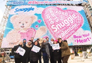 valentine's day activations Snuggle's #BearYourHeart Campaign