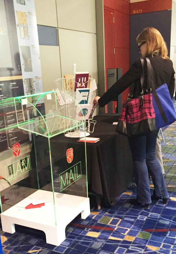 American Greetings' mailbox and card-writing station was a popular stop for EMS attendees.