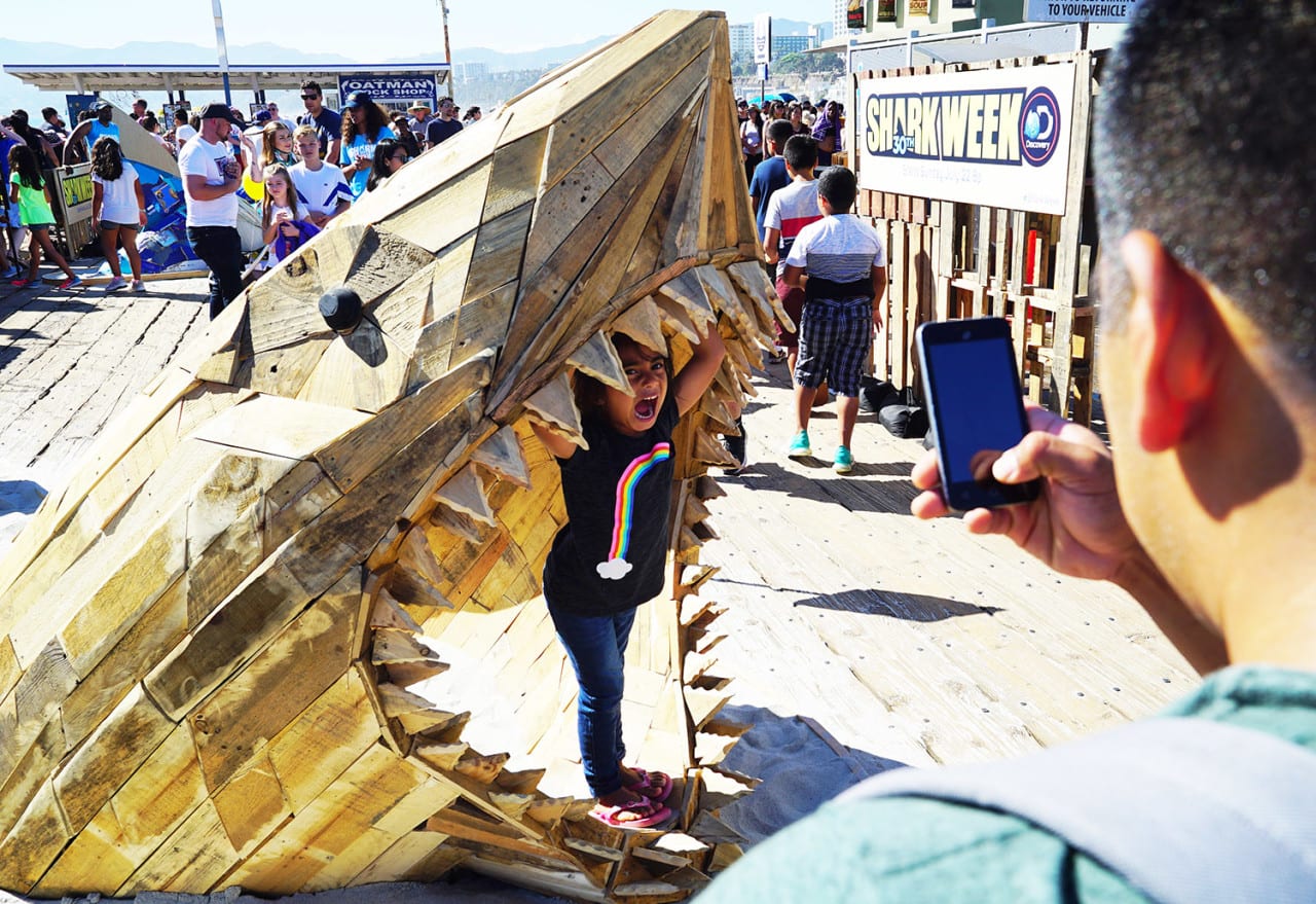 'Shark Week' Experiential: Upcycled Shark Installations, Cleanups and Jaw-Chomping