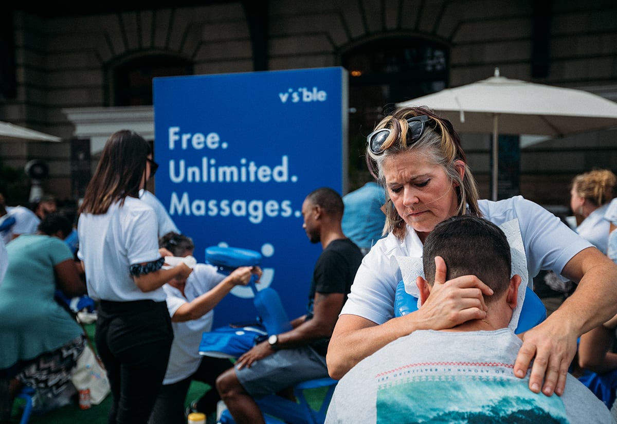 Visible Massage Viral Stunt