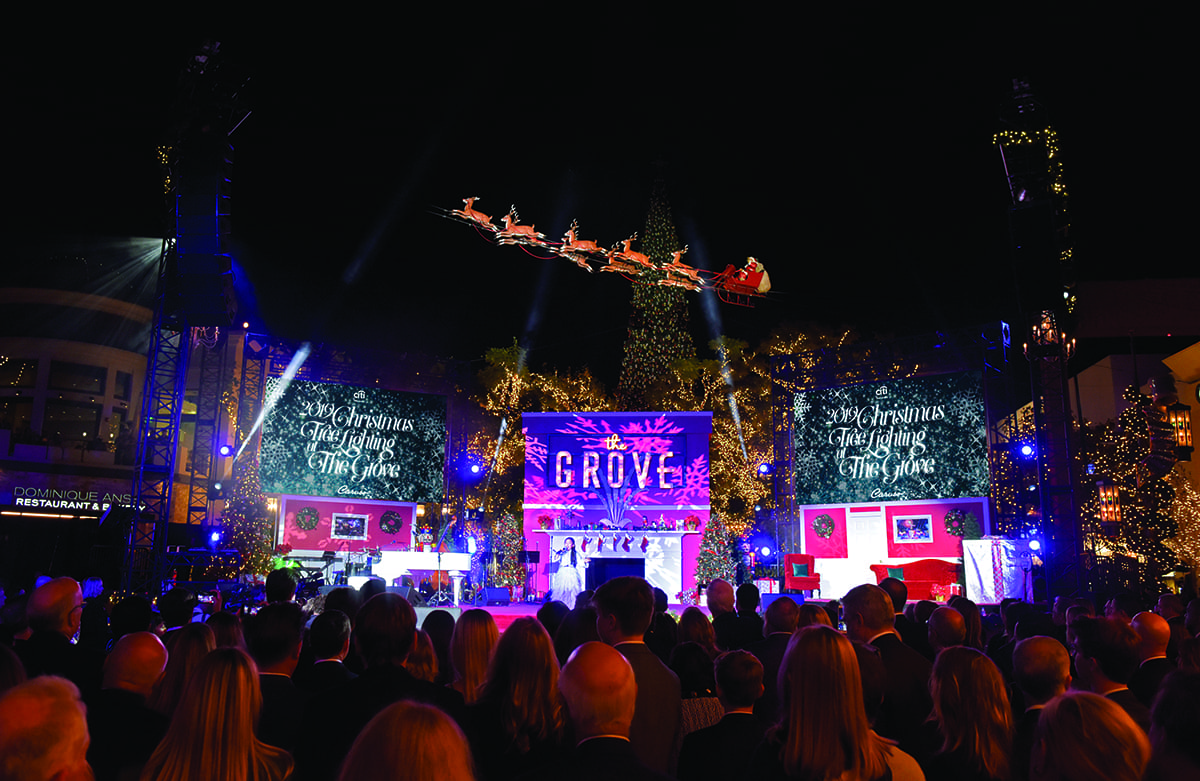 Caruso Hosts a Huge, but Homey, Tree Lighting at The Grove Event Marketer