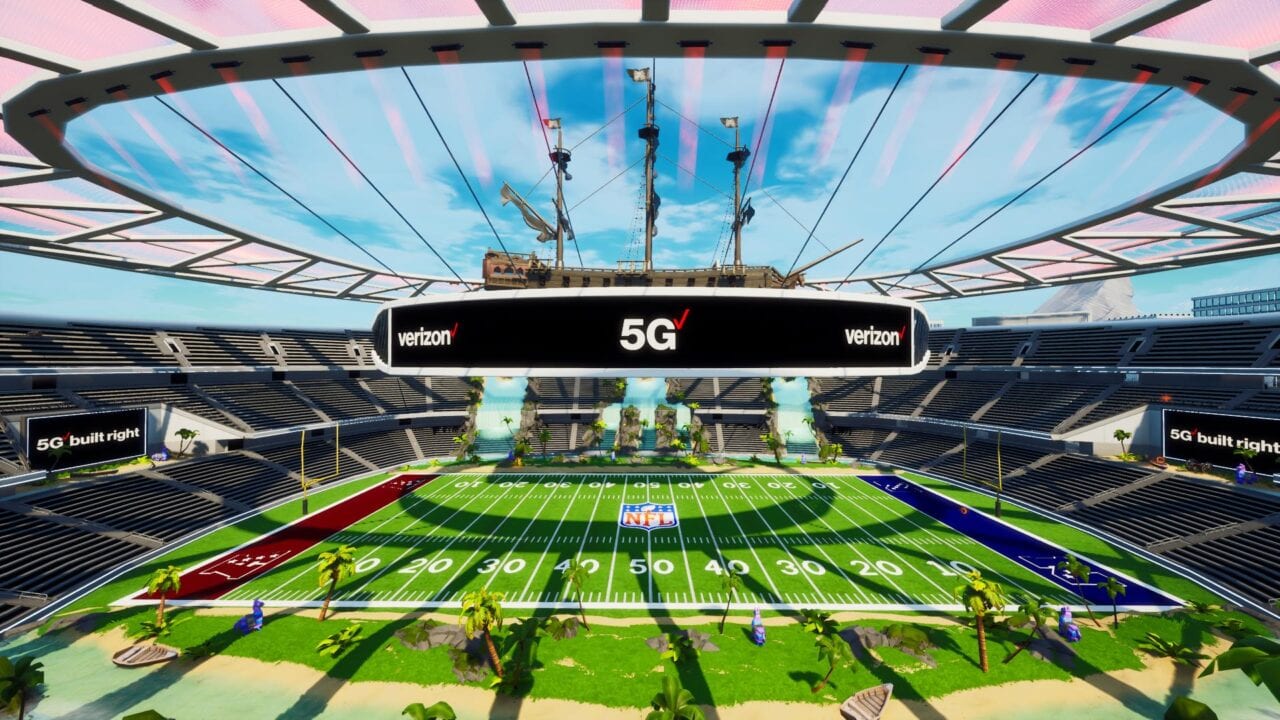 Verizon Builds 5g Stadium In Fortnite For Super Bowl Creative Fortnite Stadium Creative Fortnite Stadium Verizon Builds 5g Stadium In Fortnite For Super Bowl
