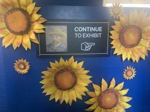 Sunflowers Van Gogh entrance
