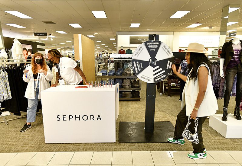 Sephora x Kohls Launch 2021_prize wheel in store