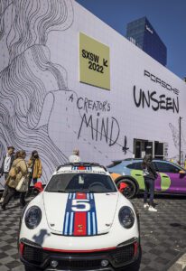 Porsche_Unseen_SXSW_2022_Outdoor vehicle display