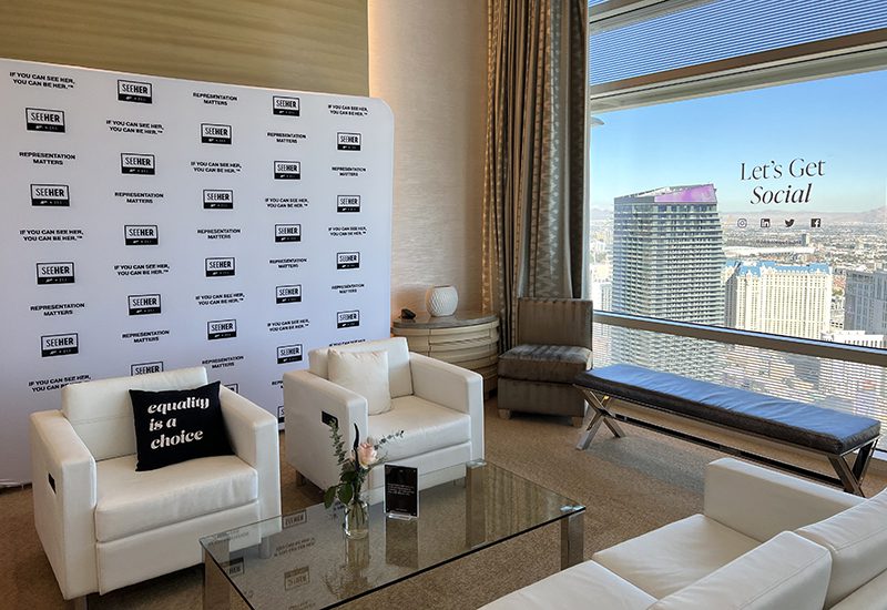 Female Quotient_Equality Lounge_CES2023_seating