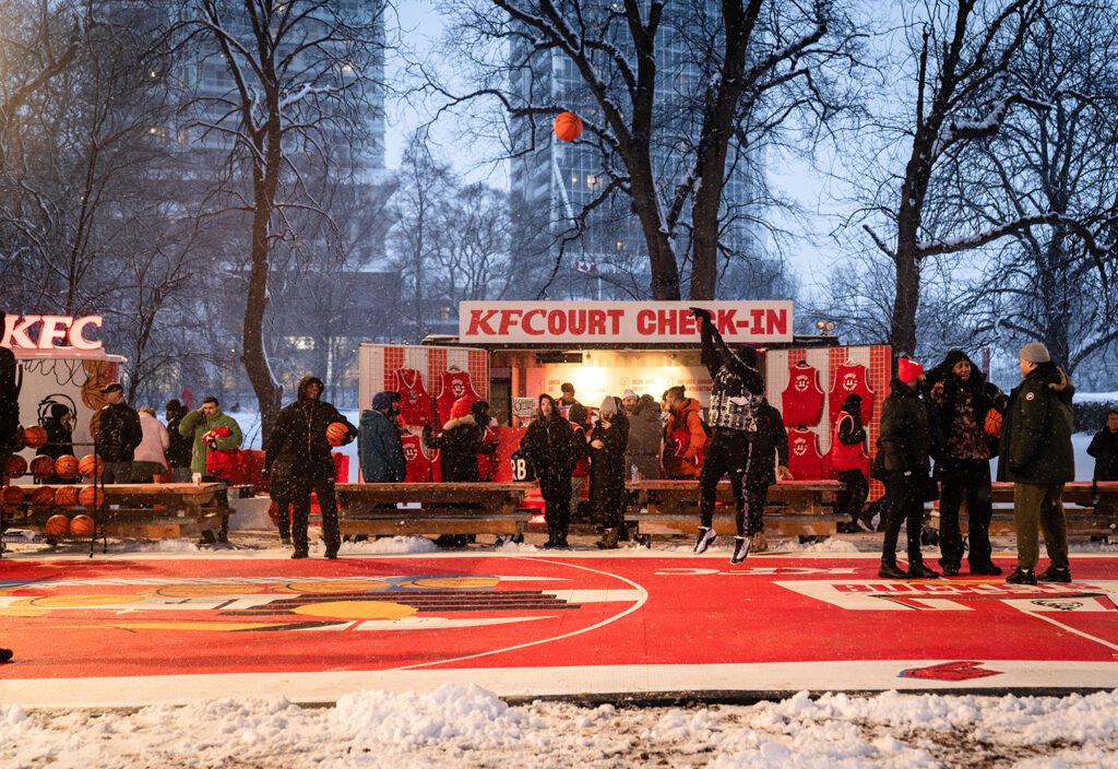 kfcourt-2023-at-the-bentway-shipping-container-man-shooting_ cold-weather outdoor activations