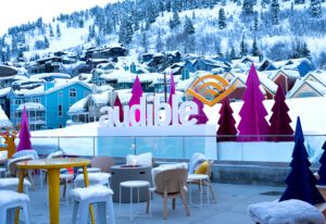 The Audible Listening Lodge_Sundance sponsor 2023_outdoor patio