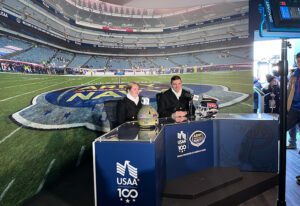 USAA Army-Navy game 2022_Broadcast booth