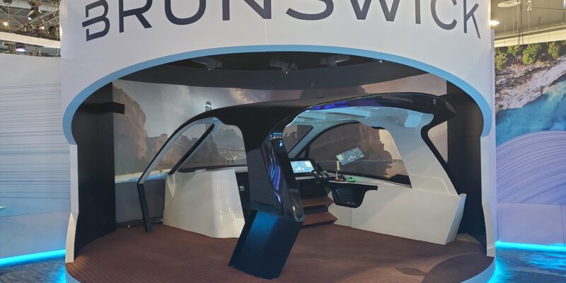 08 Brunswick boat pod booth _CES 2023- Credit Brunswick Corporation