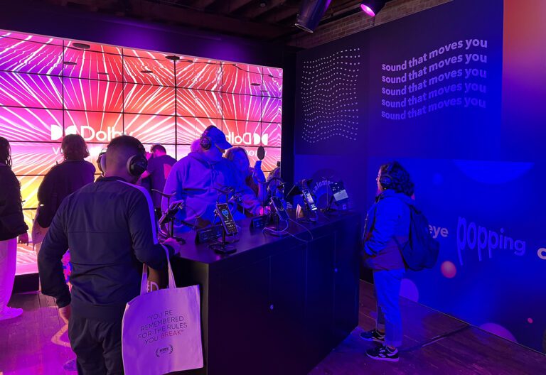 Dolby_SXSW 2023_neon lit event space