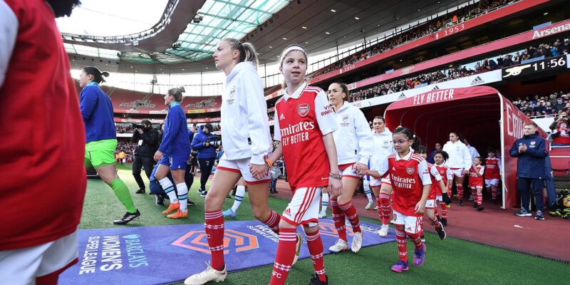 Mastercard_women's sports_ FA Women's Super League match Arsenal and Chelsea January 15, 2023 in London (Photo Alex Burstow/Arsenal FC via Getty Images)