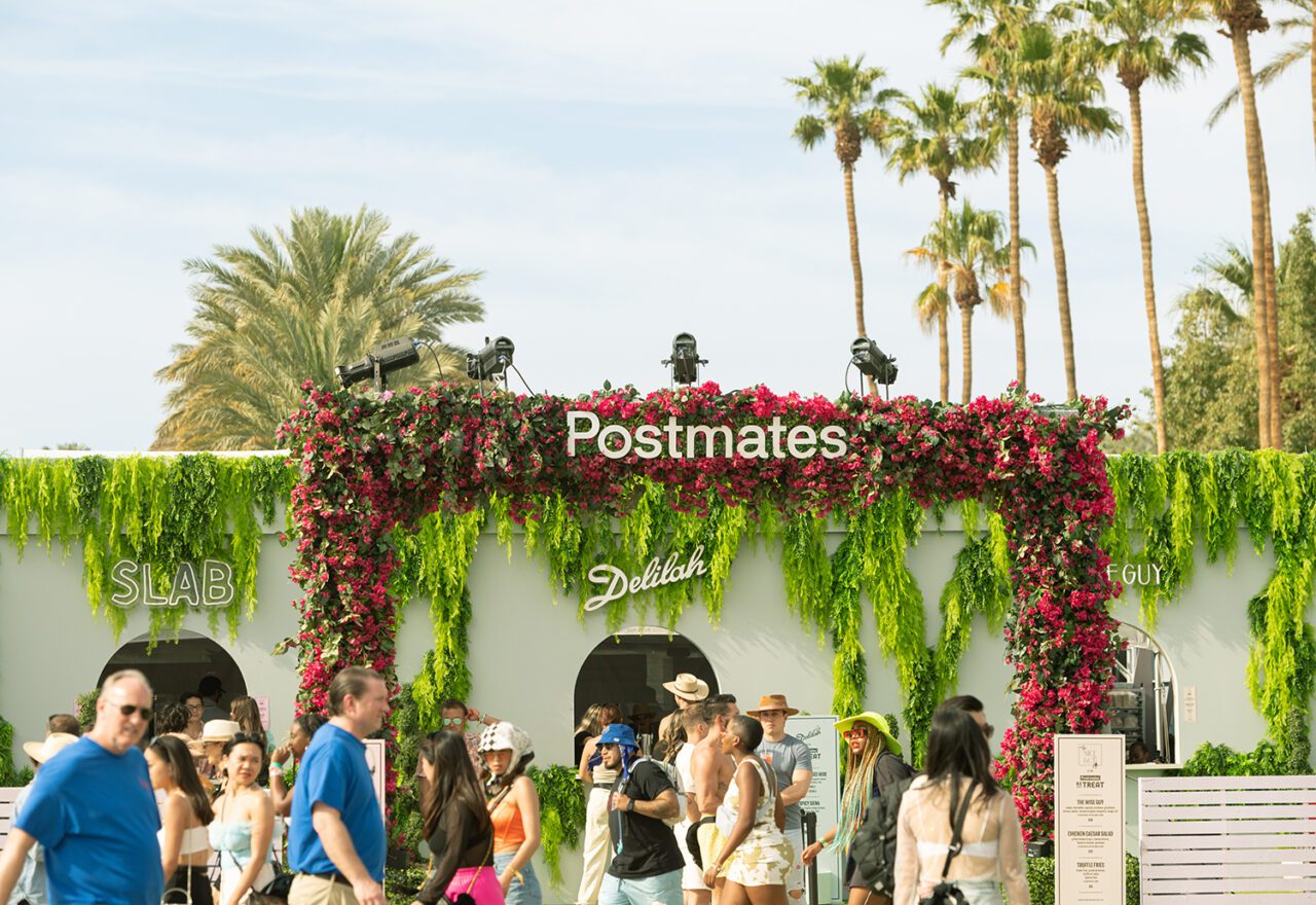 postmates-coachella-2023-floral entrance