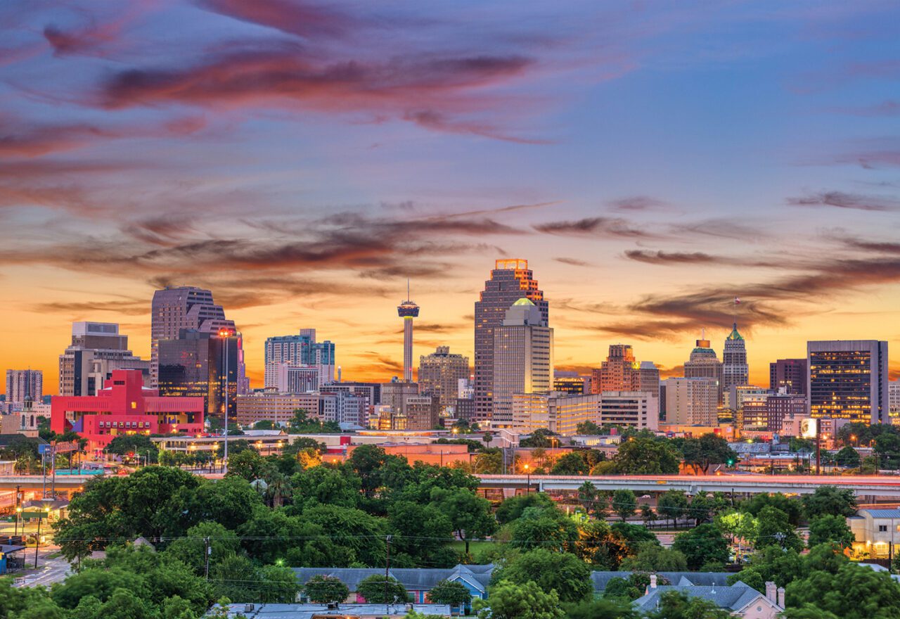 San Antonio, Texas, USA downtown skyline.