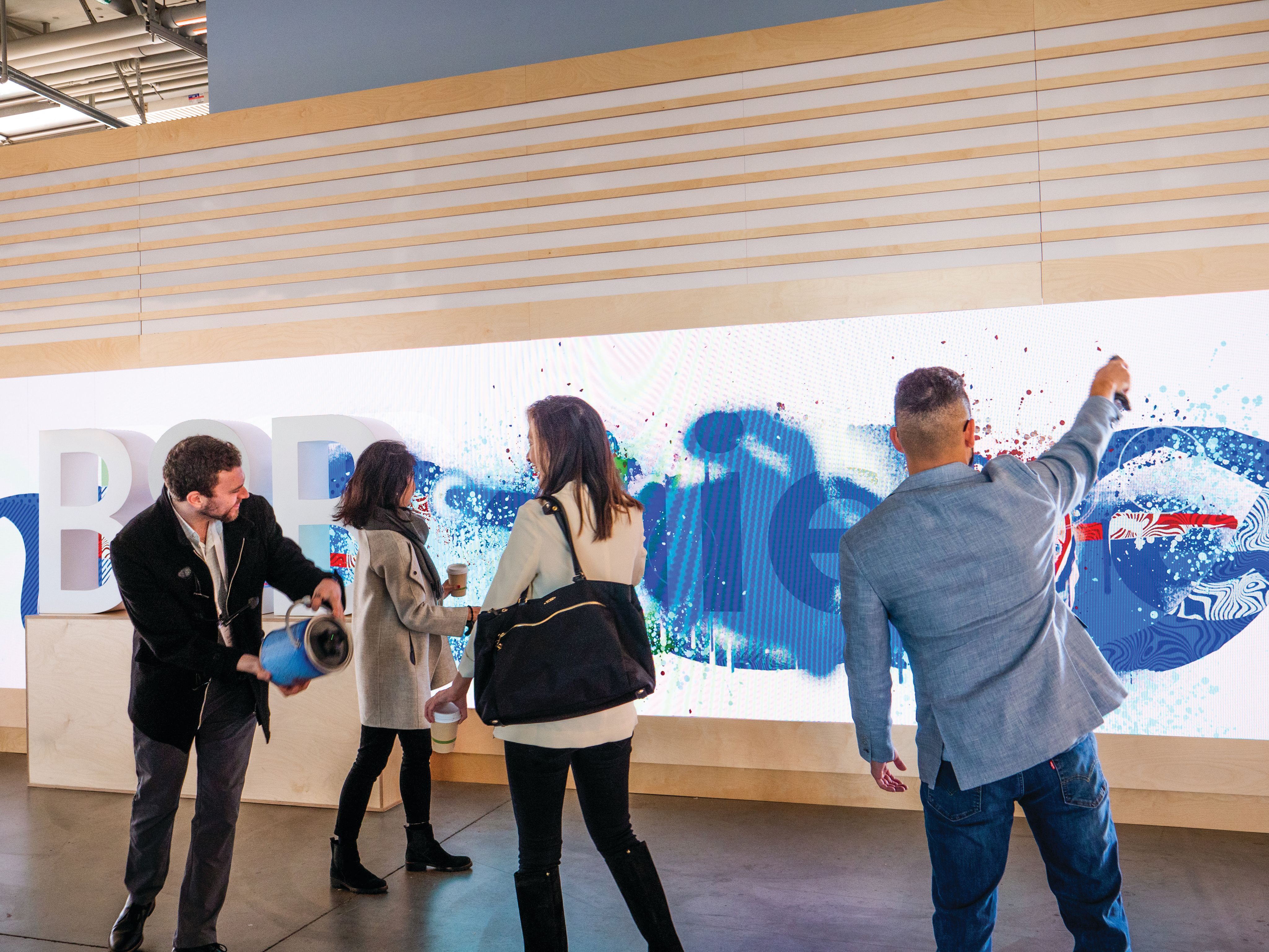 b2believe conference interactive wall