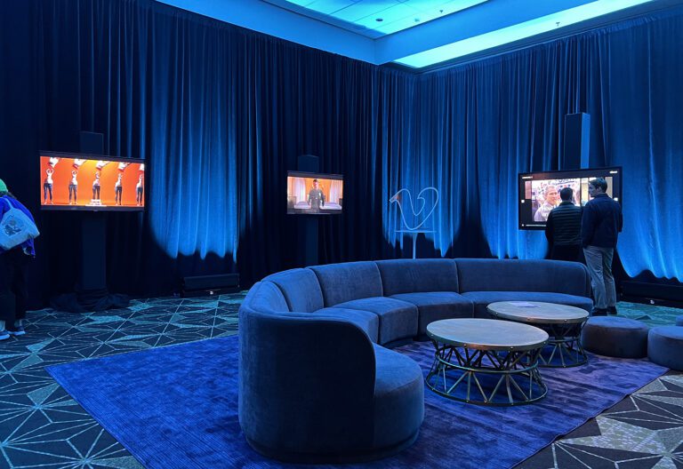 SXSW 2023_Vimeo lounge, dimly lit