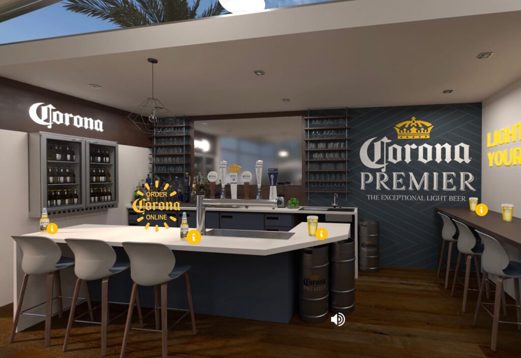 Corona Premier Virtual Clubhouse 2023_interior bar