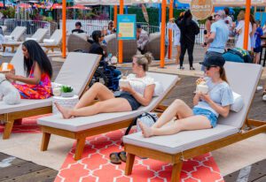 Ashley's beach Retreat_Santa Monica Pier 2023_women in beach chairs