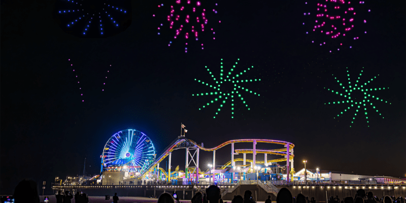 stella-and-chewys-drone-show-2023-drones-over-roller-coaster