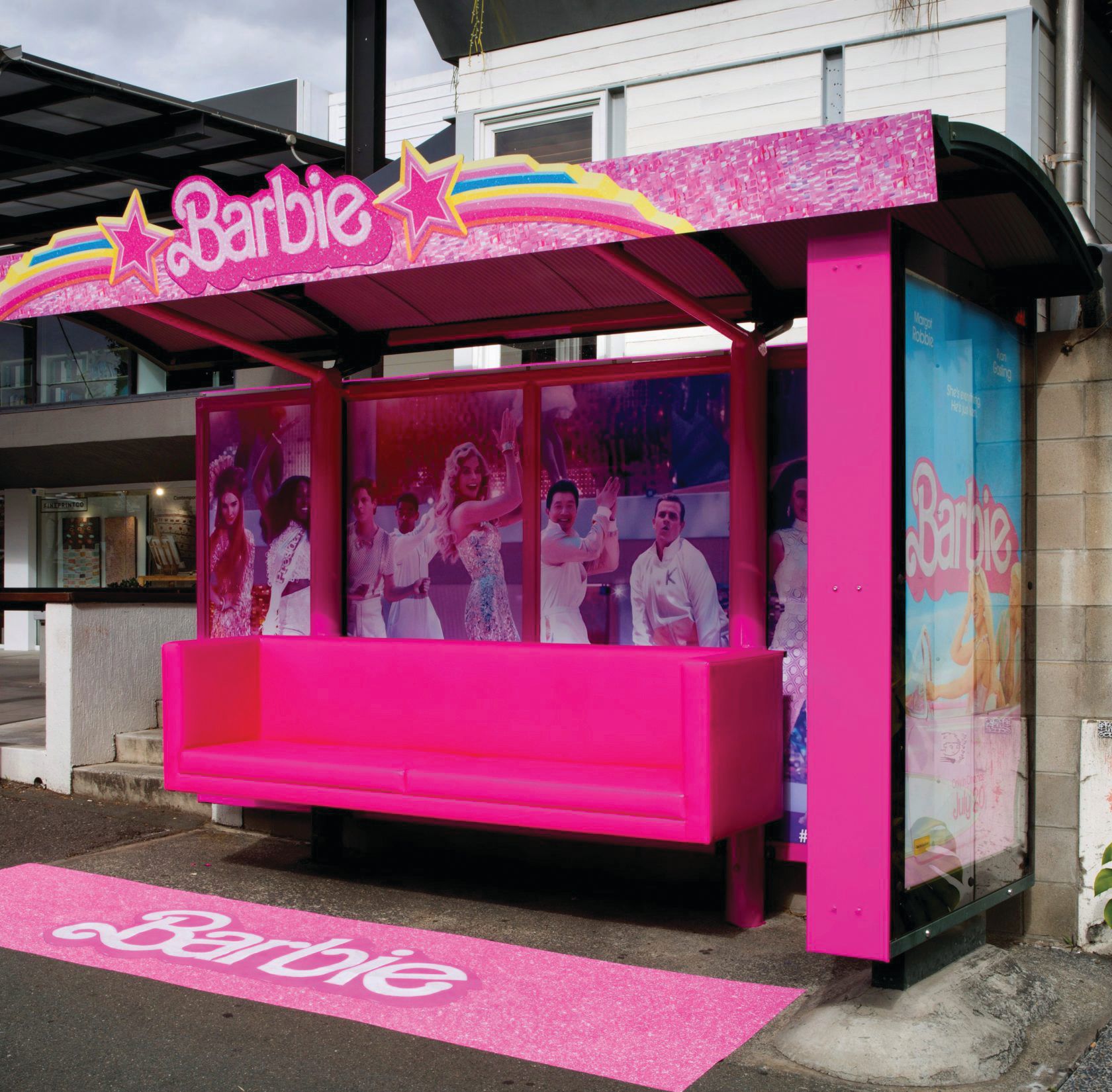 barbie bus shelter