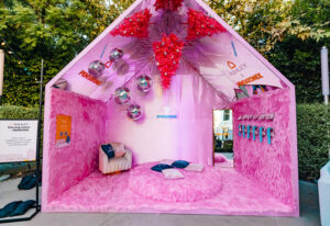 Ashley x Pentatonix_Listening Rooms_2023_pink fluffly room