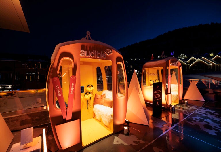 audible_sundance24_civic_listening gondola_night