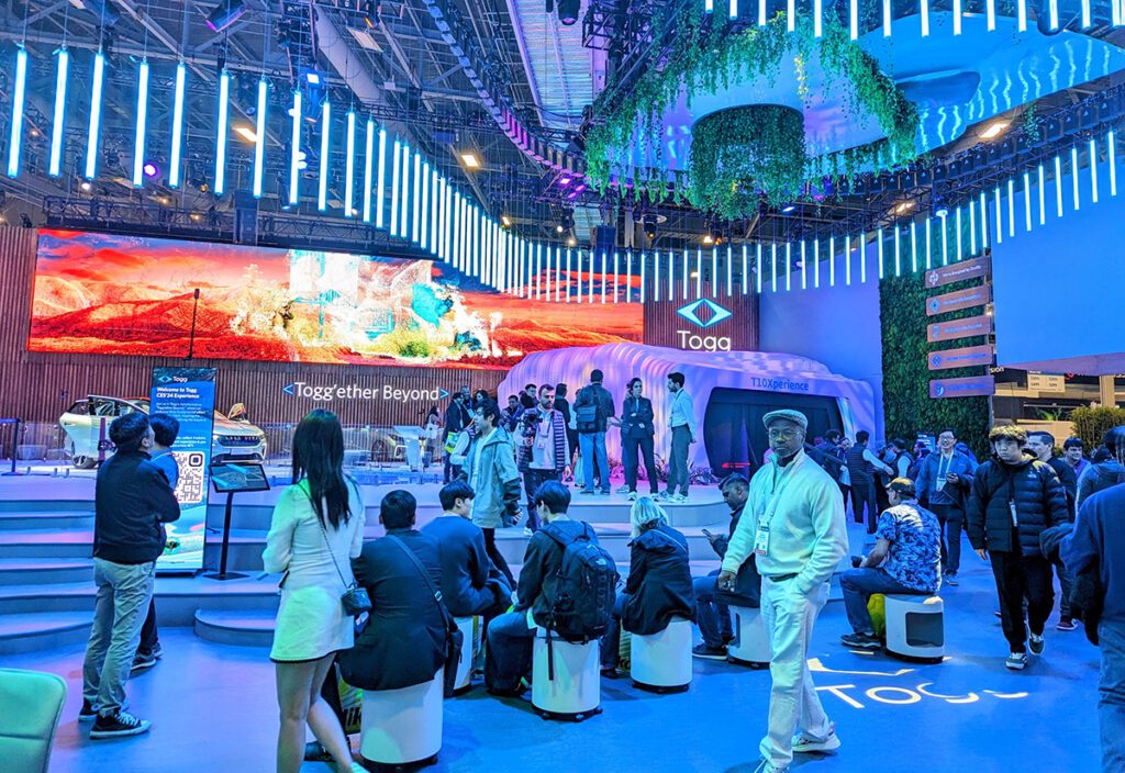 Togg CES 2024 booth _ exhibit experiences