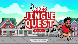 Screenshot of the Jake's Jingle Quest Arcade Game