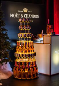 TAO_SUNDANCE2024_Moet & Chandon glasses tower