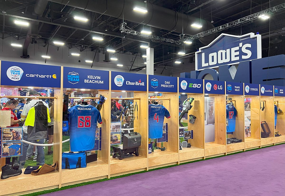 Lowe's booth at Super Bowl Experience