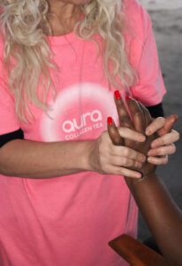 GTs Living Foods_NYFW 2024_backstage hand massage