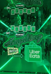 Uber eats get almost anything shop_super bowl 58_signage