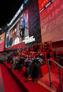 Verizon NHL Series Activations 2024_fans at night hotspot lounge