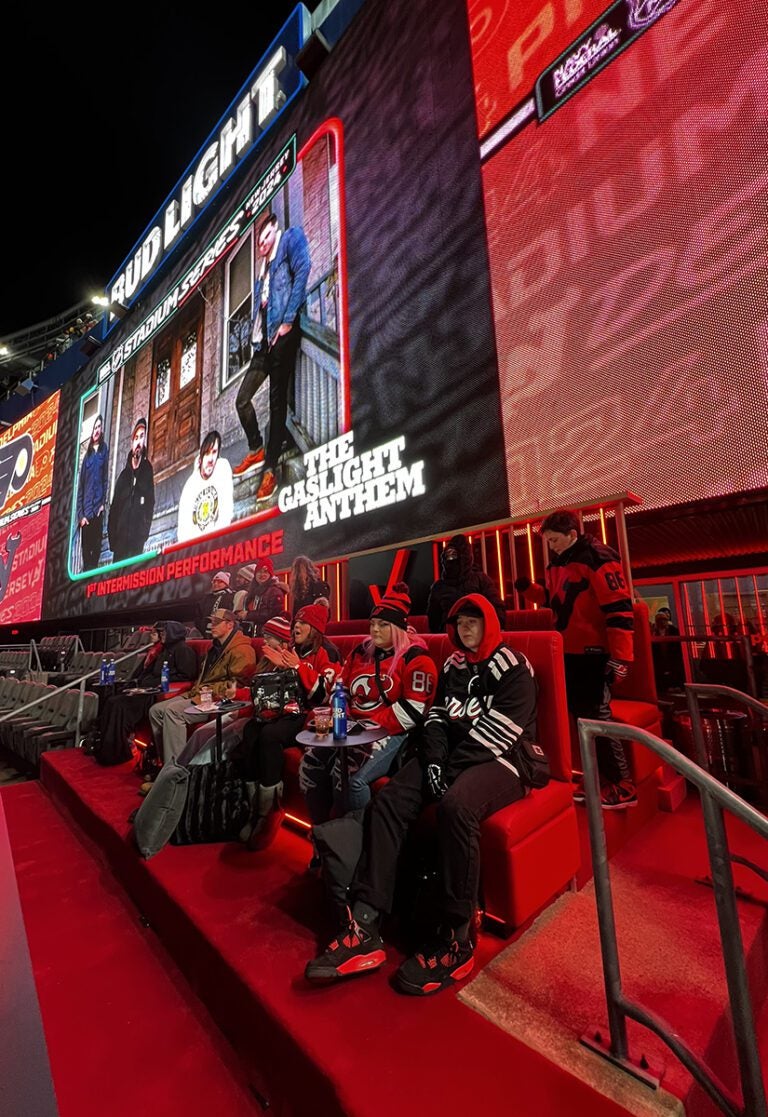 Verizon NHL Series Activations 2024_fans at night hotspot lounge