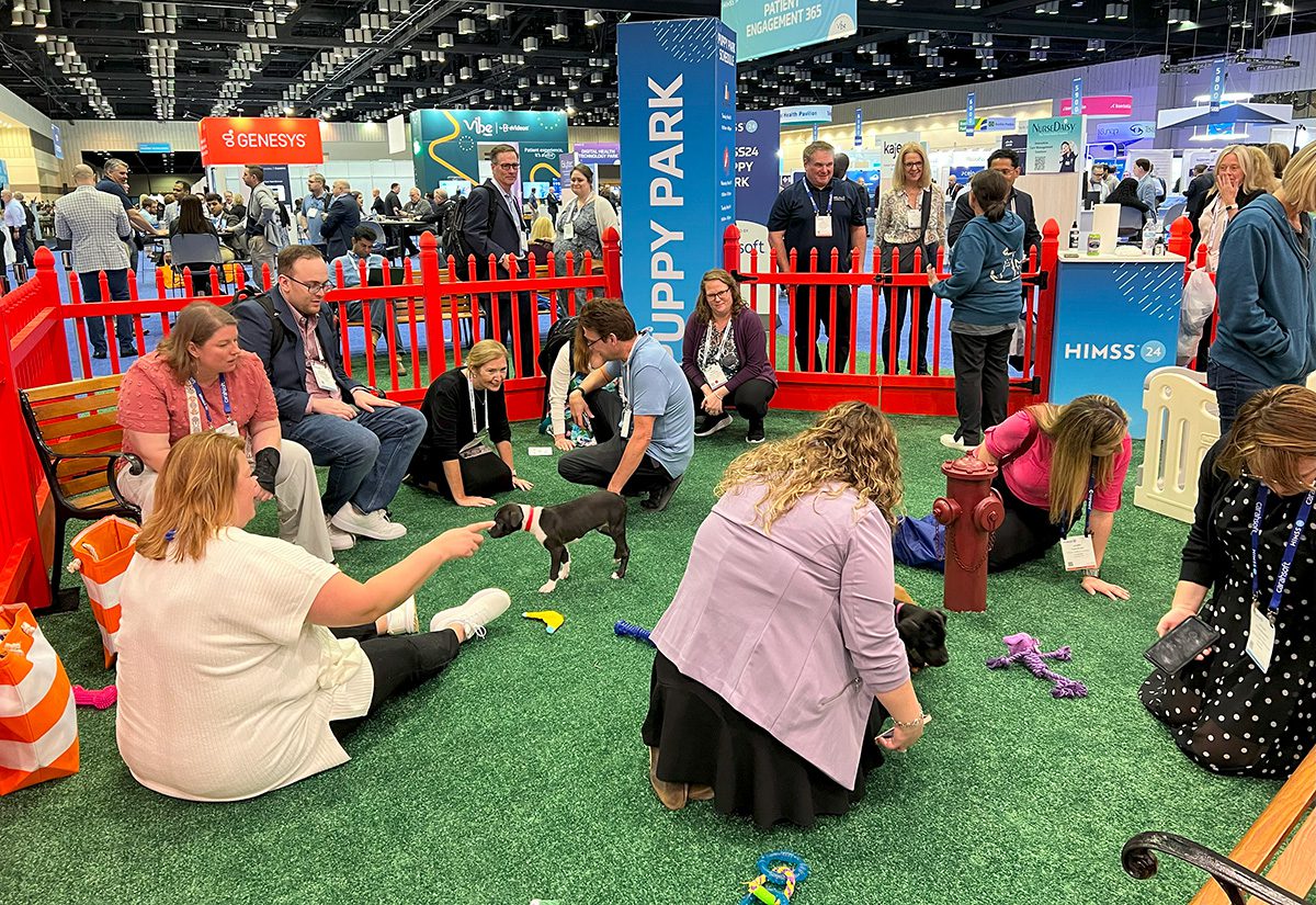 HIMSS24 puppy park