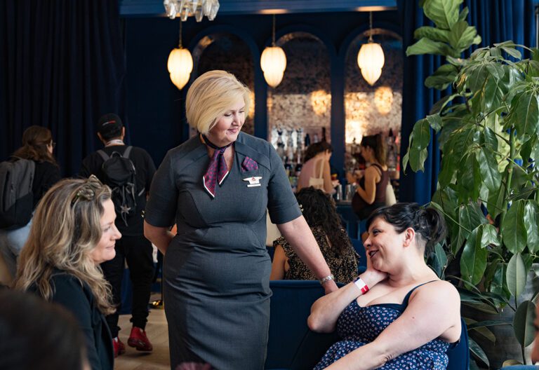 skymiles_Lounge_delta sxsw 2024_attendant