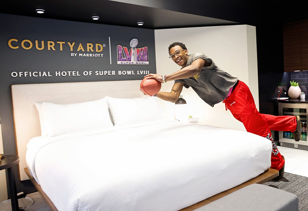 Courtyard by Marriott Super Bowl Media Showcase with Garrett Wilson