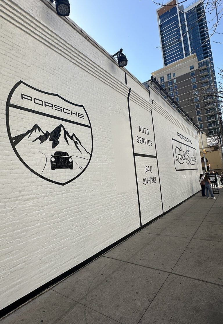 sxsw 2024_porsche full service _exterior building wall