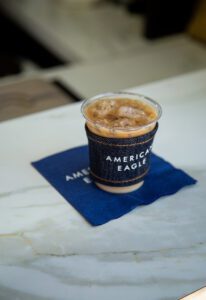 American Eagle Cafe Pop Up 2024_austin_denim koozi