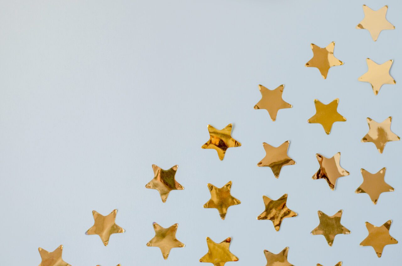 Stock Anniversary Stars Event Marketer