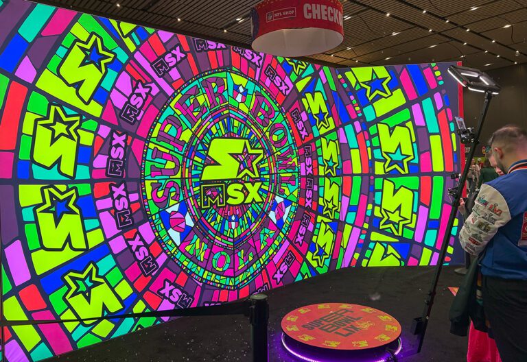 Super Bowl LIX Starter booth at SBX NFL Shop