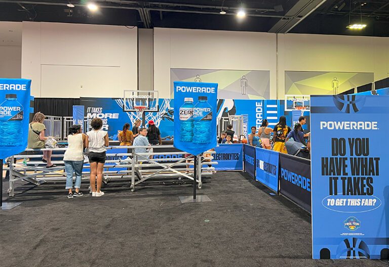 Women's Final Four Powerade booth