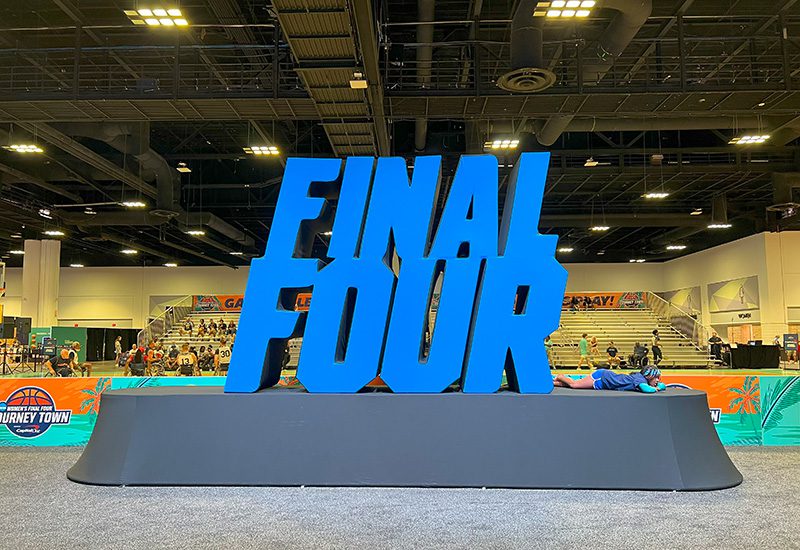 Final Four photo op at Tourney Town