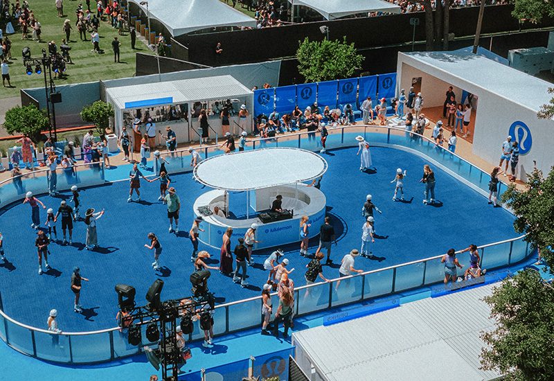 lululemon BottleRock roller skating rink
