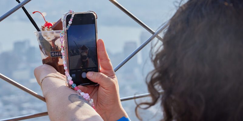 ghirardelli influencer taking photo