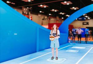 WNBA Live's AT&T booth