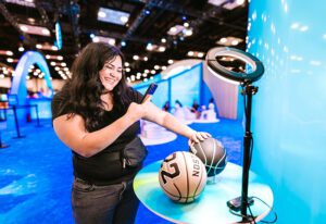WNBA Live's AT&T booth