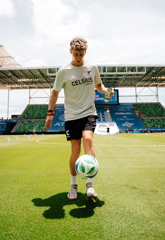 Celsius brand ambassador Ben Black at MLS All-Star Skills Challenge