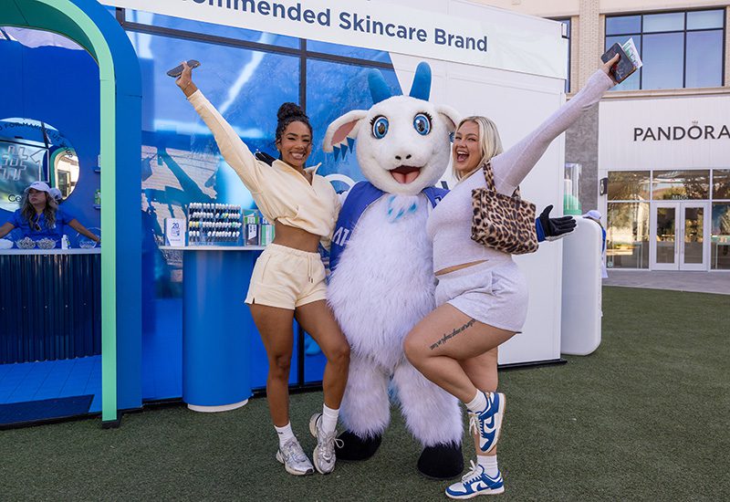 Sarah V mascot at 20 Years of CeraVe Tour